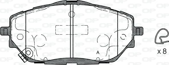 Open Parts BPA1786.02 - Тормозные колодки, дисковые, комплект autodnr.net