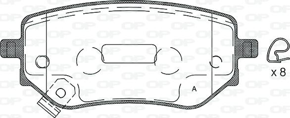 Open Parts BPA1802.02 - Гальмівні колодки, дискові гальма autocars.com.ua