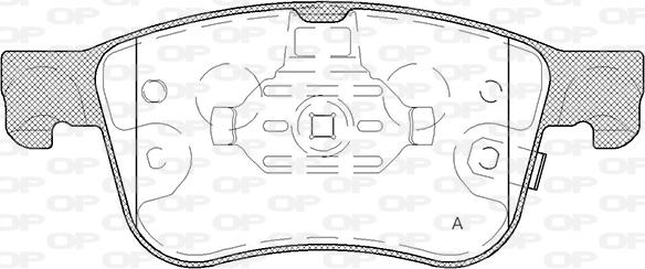 Open Parts BPA1808.12 - Гальмівні колодки, дискові гальма autocars.com.ua