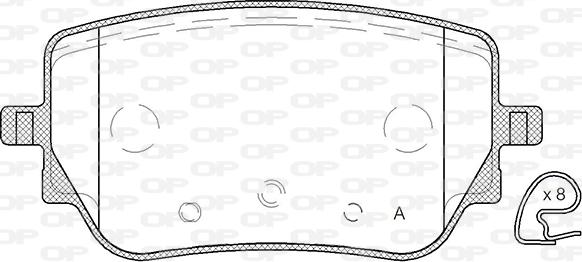 Open Parts BPA1829.00 - Гальмівні колодки, дискові гальма autocars.com.ua
