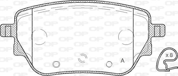 Open Parts BPA1838.00 - Гальмівні колодки, дискові гальма autocars.com.ua