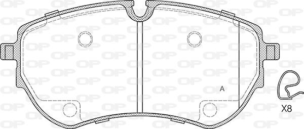 Open Parts BPA1853.00 - Гальмівні колодки, дискові гальма autocars.com.ua