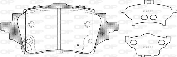 Open Parts BPA1859.02 - Гальмівні колодки, дискові гальма autocars.com.ua