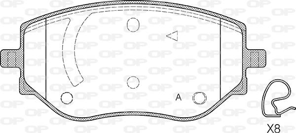 Open Parts BPA1887.00 - Гальмівні колодки, дискові гальма autocars.com.ua