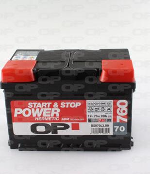 Open Parts BS070L3.00 - Стартерна акумуляторна батарея, АКБ autocars.com.ua