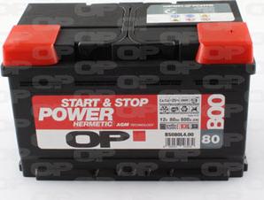 Open Parts BS080L4.00 - Стартерна акумуляторна батарея, АКБ autocars.com.ua