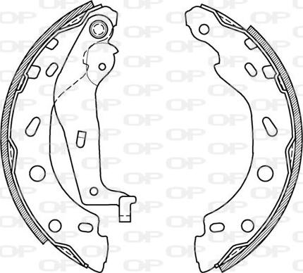 Open Parts BSA2000.00 - Комплект тормозных колодок, барабанные autodnr.net