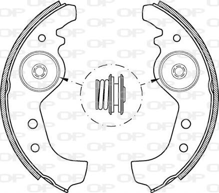 Open Parts BSA2001.00 - Комплект гальм, барабанний механізм autocars.com.ua