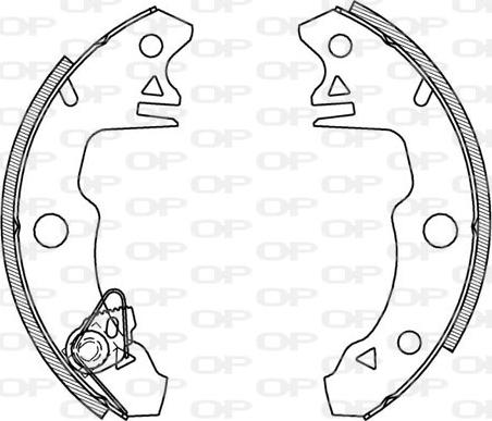 Open Parts BSA2005.00 - Комплект гальм, барабанний механізм autocars.com.ua