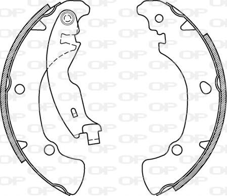 Open Parts BSA2009.00 - Комплект тормозных колодок, барабанные autodnr.net