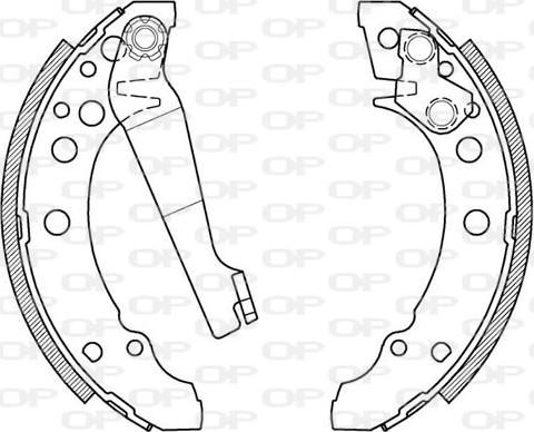 Open Parts BSA2013.00 - Комплект тормозных колодок, барабанные autodnr.net