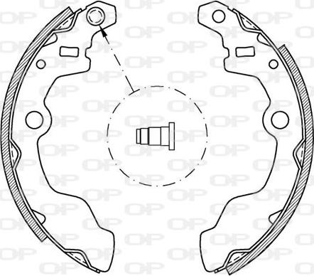 Open Parts BSA2018.00 - Комплект гальм, барабанний механізм autocars.com.ua