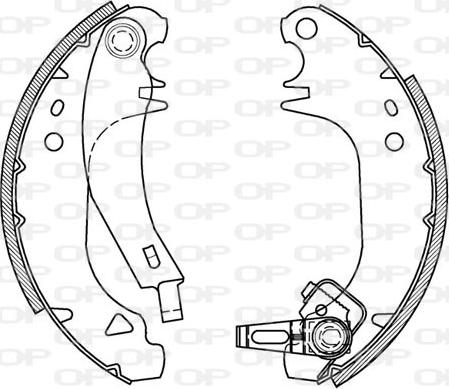 Open Parts BSA2025.00 - Комплект гальм, барабанний механізм autocars.com.ua