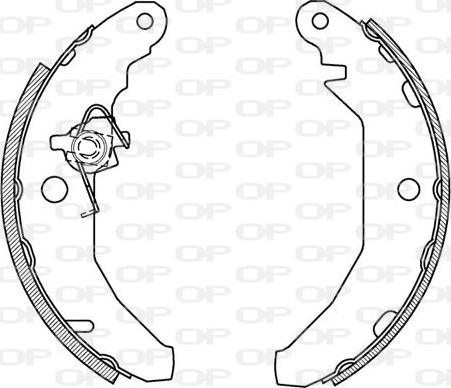 Open Parts BSA2028.00 - Комплект гальм, барабанний механізм autocars.com.ua