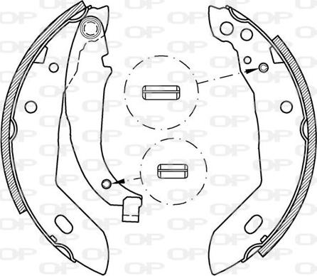 Open Parts BSA2030.00 - Комплект гальм, барабанний механізм autocars.com.ua