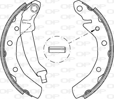 Open Parts BSA2032.00 - Комплект гальм, барабанний механізм autocars.com.ua