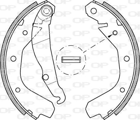 Open Parts BSA2034.00 - Комплект гальм, барабанний механізм autocars.com.ua