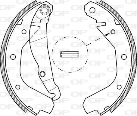 Open Parts BSA2038.00 - Комплект гальм, барабанний механізм autocars.com.ua