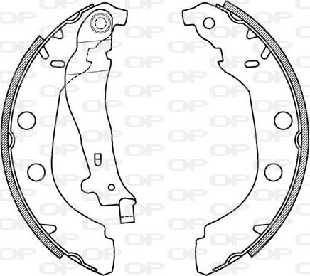 Open Parts BSA2039.00 - Комплект гальм, барабанний механізм autocars.com.ua