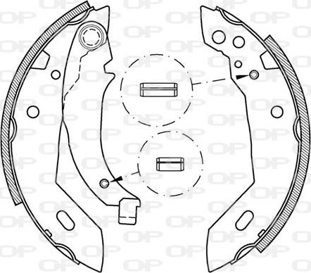 Open Parts BSA2041.00 - Комплект гальм, барабанний механізм autocars.com.ua