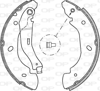 Open Parts BSA2047.00 - Комплект гальм, барабанний механізм autocars.com.ua