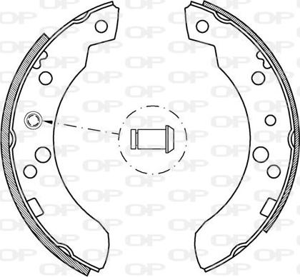 Open Parts BSA2049.00 - Комплект гальм, барабанний механізм autocars.com.ua