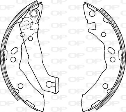 Open Parts BSA2055.00 - Комплект гальм, барабанний механізм autocars.com.ua