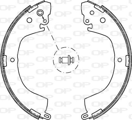 Open Parts BSA2057.00 - Комплект тормозных колодок, барабанные autodnr.net