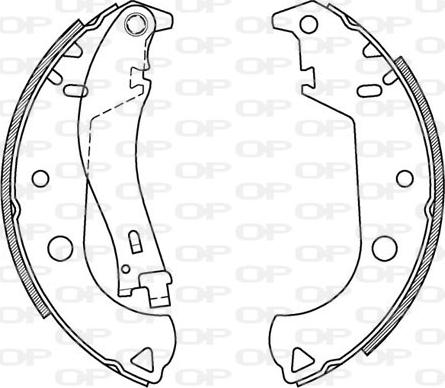 Open Parts BSA2059.00 - Комплект гальм, барабанний механізм autocars.com.ua