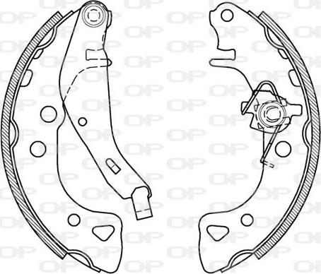 Open Parts BSA2061.00 - Комплект гальм, барабанний механізм autocars.com.ua