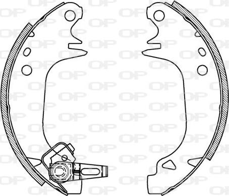 Open Parts BSA2062.00 - Комплект гальм, барабанний механізм autocars.com.ua