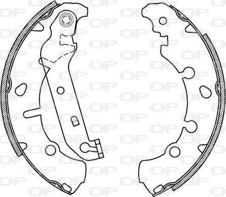 Open Parts BSA2066.00 - Комплект гальм, барабанний механізм autocars.com.ua