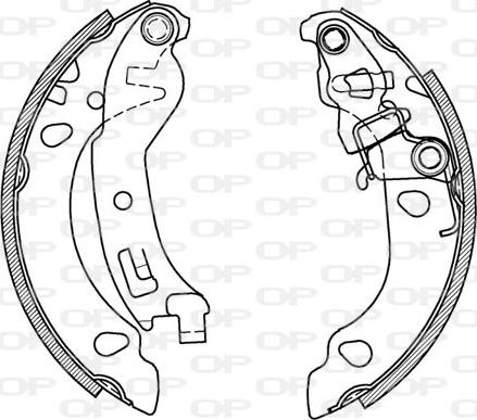 Open Parts BSA2068.00 - Комплект гальм, барабанний механізм autocars.com.ua