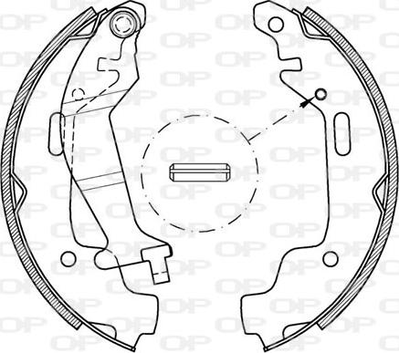 Open Parts BSA2074.00 - Комплект гальм, барабанний механізм autocars.com.ua