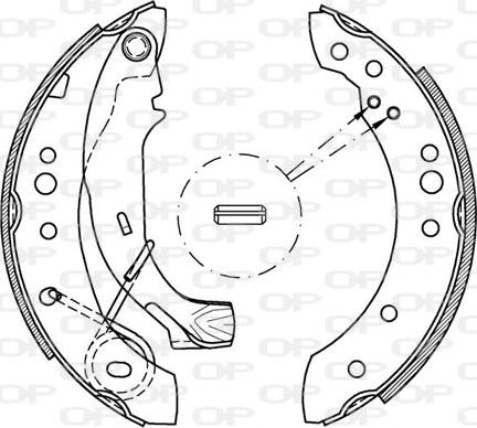 Open Parts BSA2077.00 - Комплект гальм, барабанний механізм autocars.com.ua