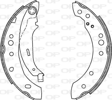 Open Parts BSA2078.00 - Комплект тормозных колодок, барабанные autodnr.net