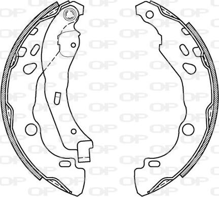 Open Parts BSA2079.00 - Комплект тормозных колодок, барабанные autodnr.net