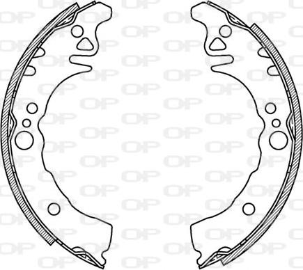 Open Parts BSA2084.00 - Комплект гальм, барабанний механізм autocars.com.ua