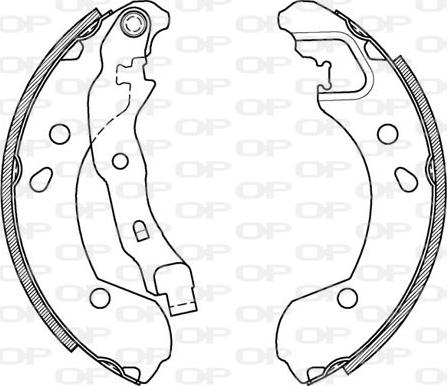 Open Parts BSA2087.00 - Комплект гальм, барабанний механізм autocars.com.ua