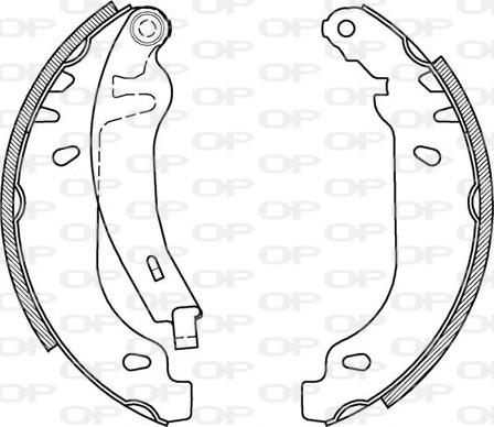 Open Parts BSA2089.00 - Комплект гальм, барабанний механізм autocars.com.ua