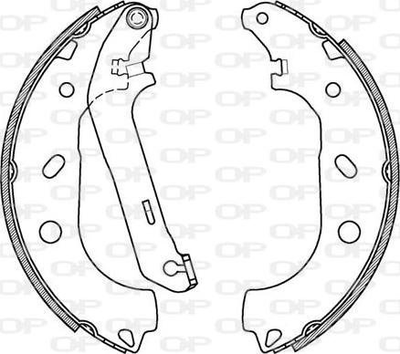 Open Parts BSA2090.00 - Комплект гальм, барабанний механізм autocars.com.ua