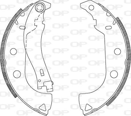 Open Parts BSA2092.00 - Комплект гальм, барабанний механізм autocars.com.ua