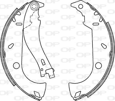 Open Parts BSA2095.00 - Комплект гальм, барабанний механізм autocars.com.ua