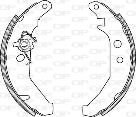 Open Parts BSA2101.00 - Комплект гальм, барабанний механізм autocars.com.ua