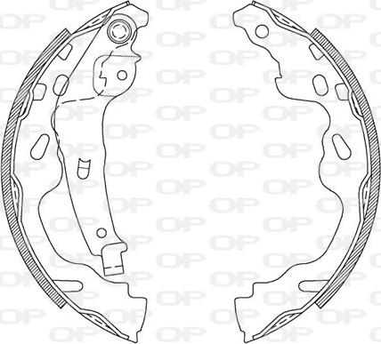 Open Parts BSA2104.00 - Комплект гальм, барабанний механізм autocars.com.ua