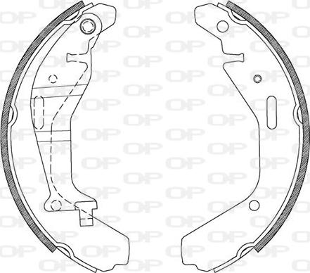 Open Parts BSA2112.00 - Комплект гальм, барабанний механізм autocars.com.ua