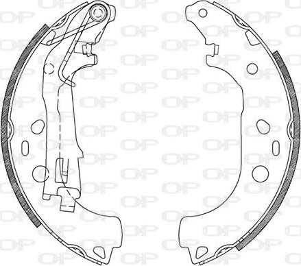 Open Parts BSA2115.00 - Комплект гальм, барабанний механізм autocars.com.ua