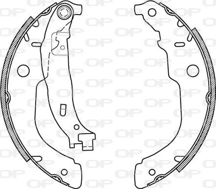 Open Parts BSA2119.00 - Комплект тормозных колодок, барабанные autodnr.net