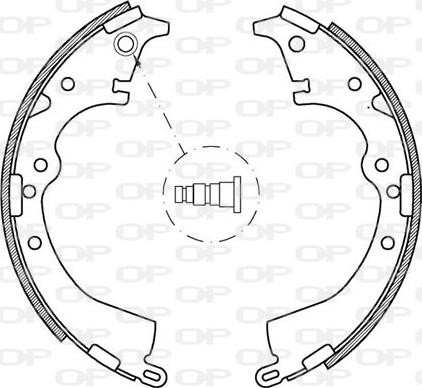 Open Parts BSA2121.00 - Комплект гальм, барабанний механізм autocars.com.ua