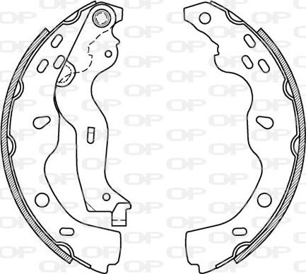 Open Parts BSA2126.00 - Комплект гальм, барабанний механізм autocars.com.ua